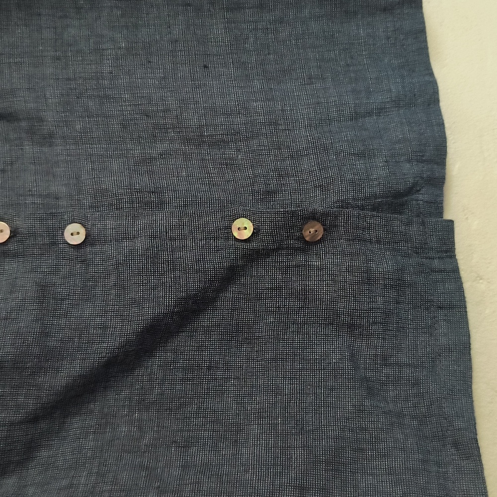 Martha Stewart 100% Linen Blue Sleeveless Women's Top Sz Med Women - Picture 8 of 13
